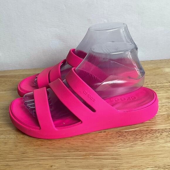 Crocs Womens Getaway Strappy Sandals Pink Crush Womens size 8 - Picture 6 of 12
